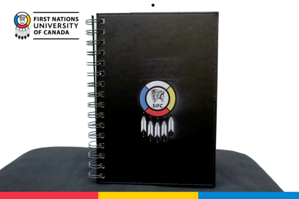 First Nations University of Canada Faux Leather Notebook - Black